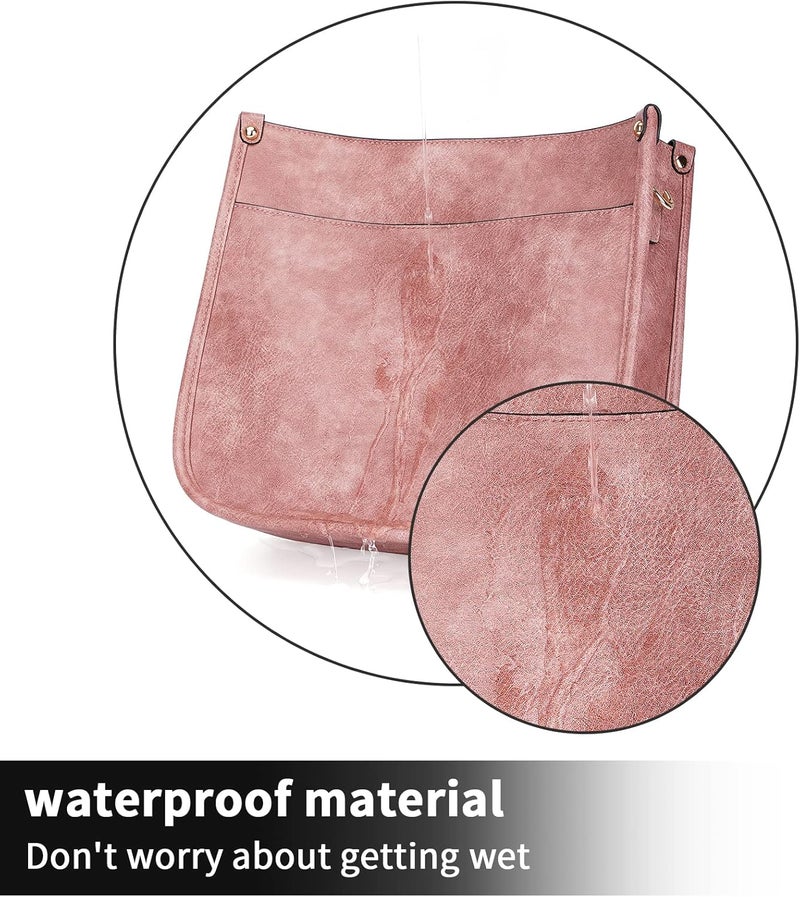 HKCLUF Crossbody Bags for Women Trendy Vegan Leather Hobo Handbags With 2PCS Adjustable Guitar Strap Shoulder Bucket Bags - Image 5